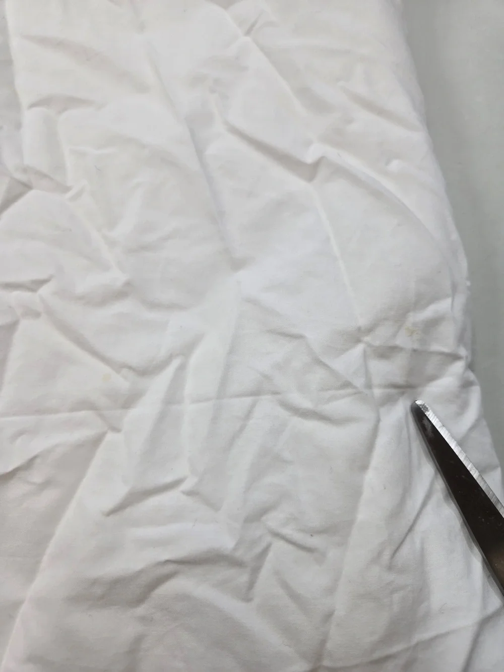 QUINCE Organic Percale Embroidered Border Duvet Cover King/C King Wht/Navy 8917
